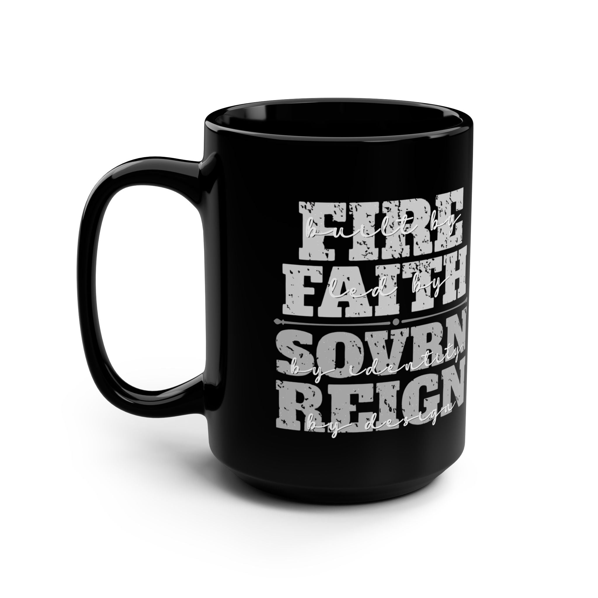 SOVRN REIGN™ Ceramic Coffee Mug | Built by Fire. Led by Faith.