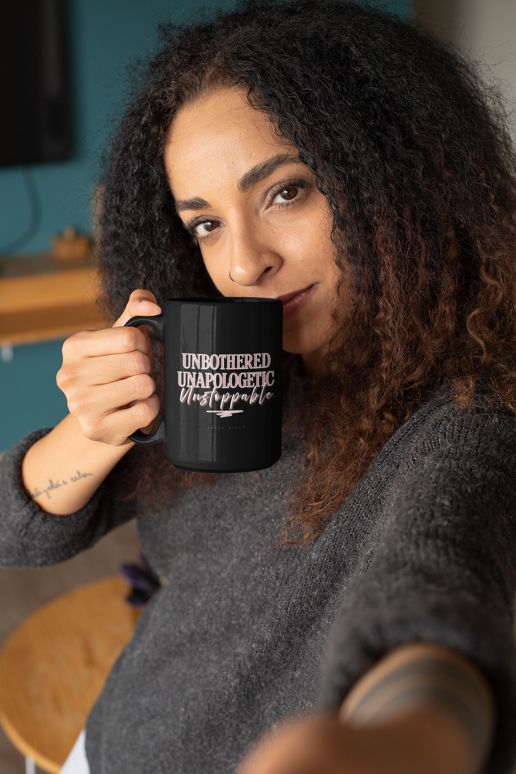 SOVRN REIGN™ Ceramic Coffee Mug | Unbothered. Unapologetic. Unstoppable.