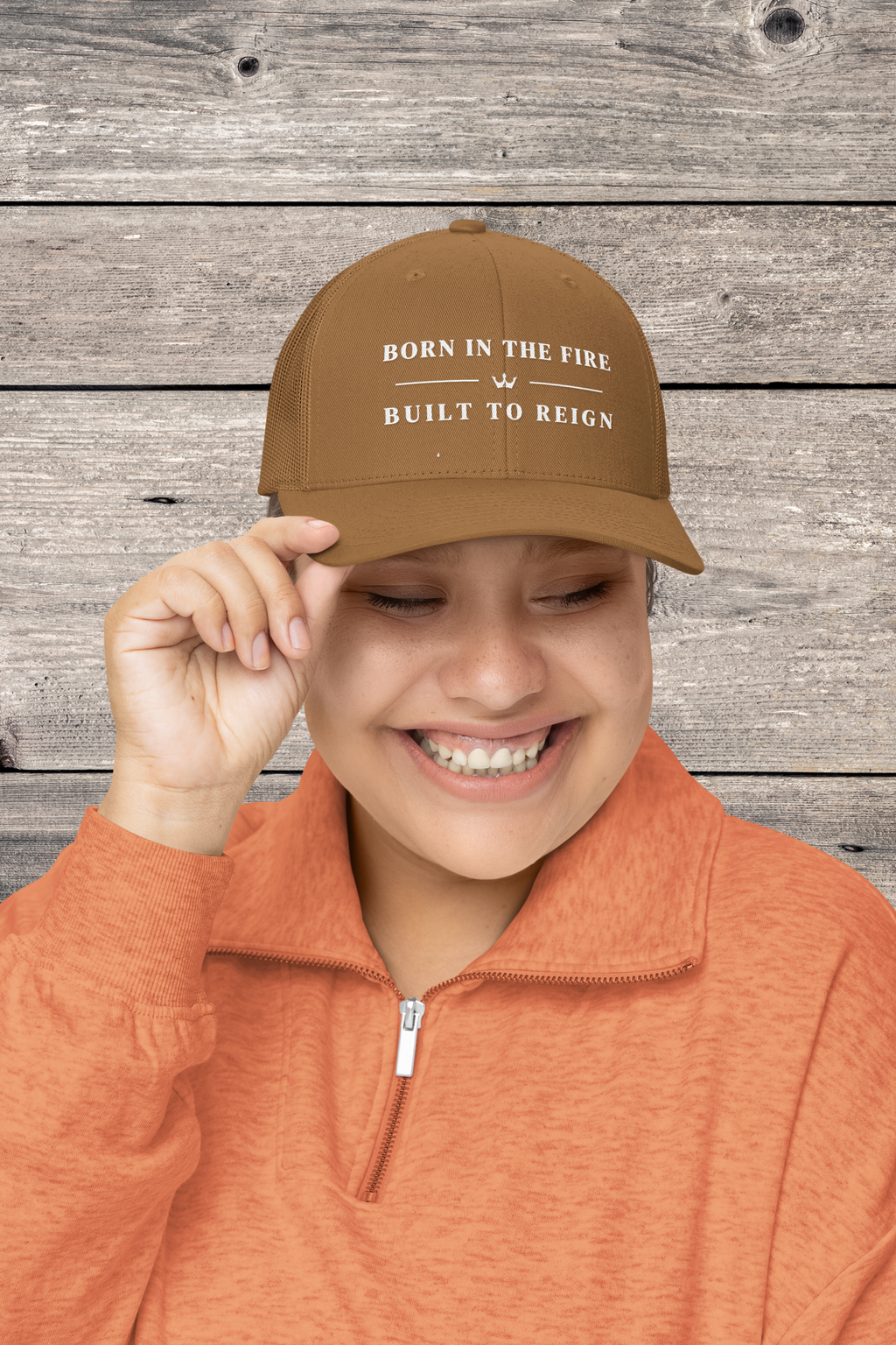Born in the Fire. Built to Reign — Trucker Cap